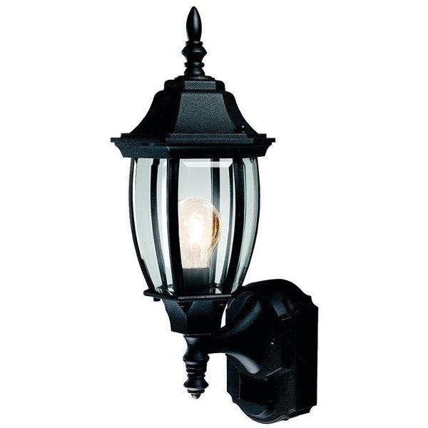 Heath-Zenith Dualbrite Series Motion Activated Decorative Light, 120 V, 100 W, Incandescent Lamp, Black HZ-4192-BK